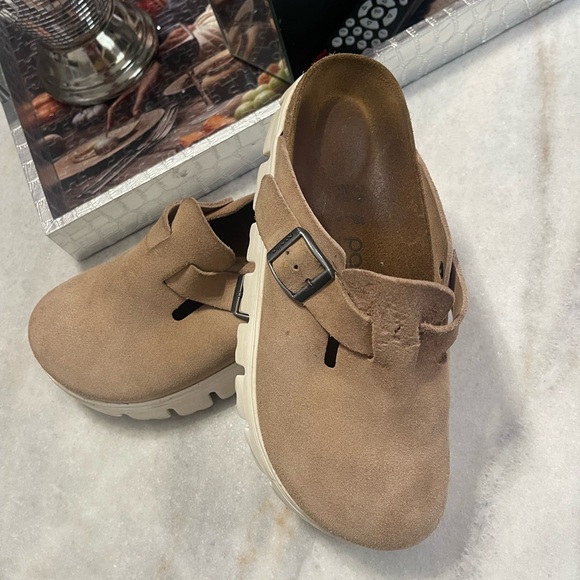 Boston Chunky Suede Leather Warm Sandals - Picture 5 of 16